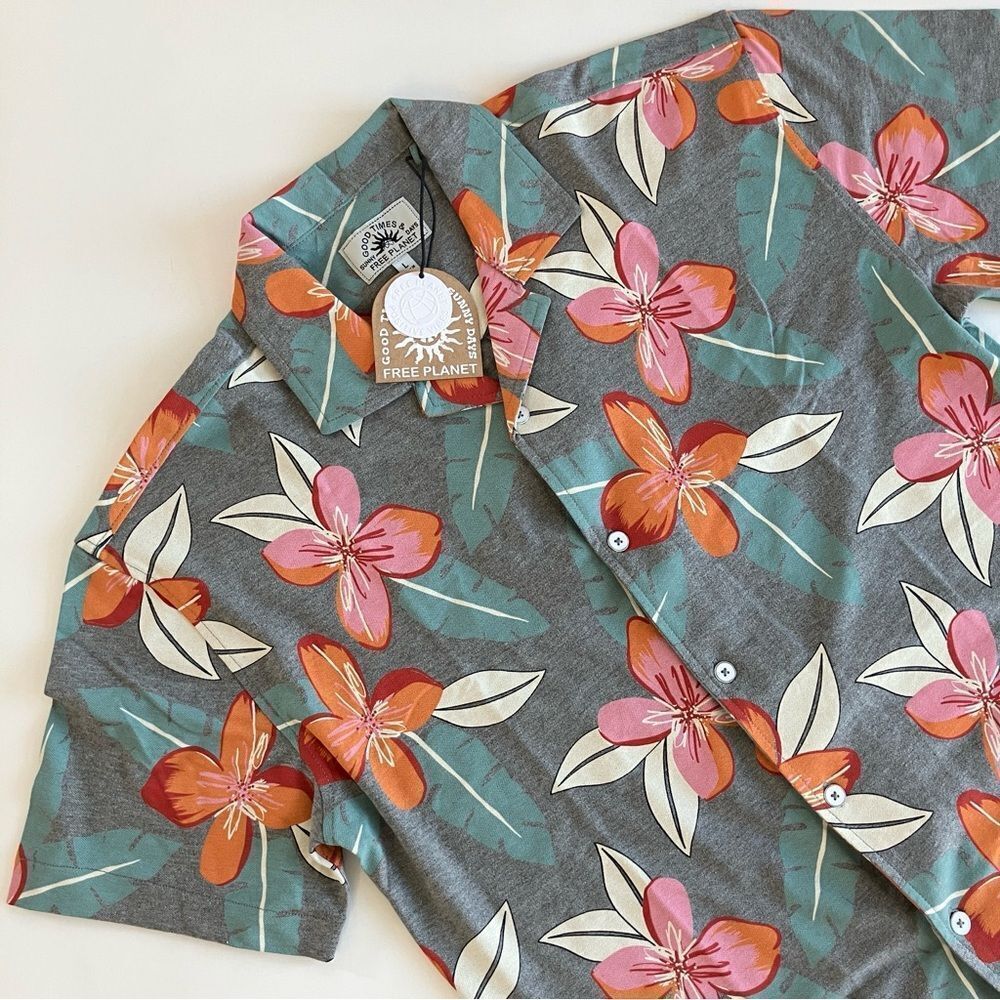 Free Planet Floral Camp Shirt*